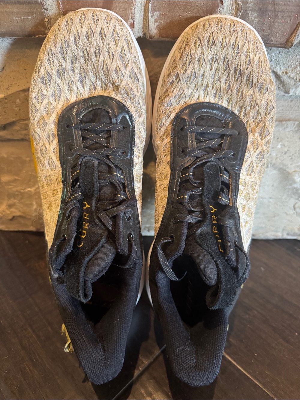 Under Armour Curry Athletic Shoes in Black and Tan